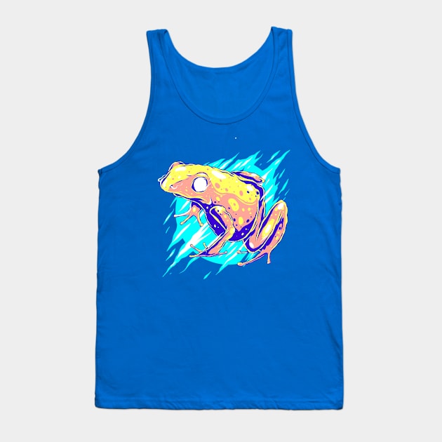 Colorful abstract frog Tank Top by Mako Design 